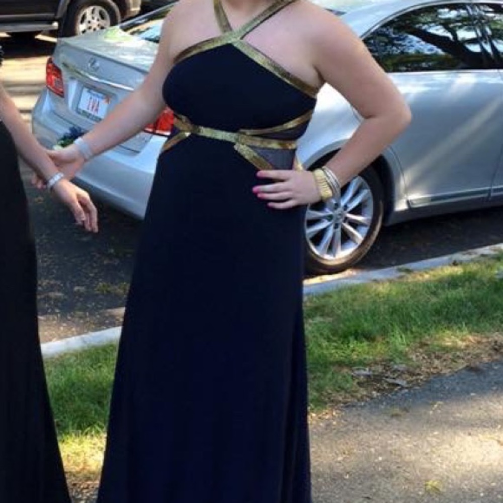 Amazing navy prom dress